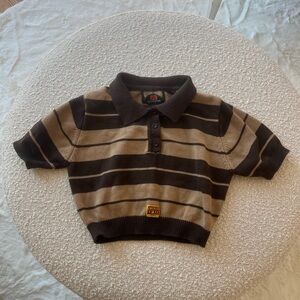 FB County Striped Charlie Brown Crop Sweater Size S